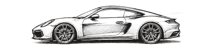 Porsche 911, привезённый из Кореи — рисунок